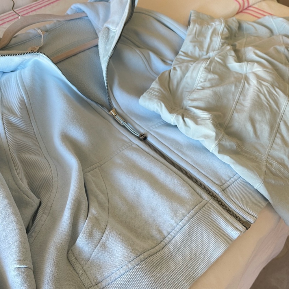 Lululemon Scuba and skirt set in Powder Blue